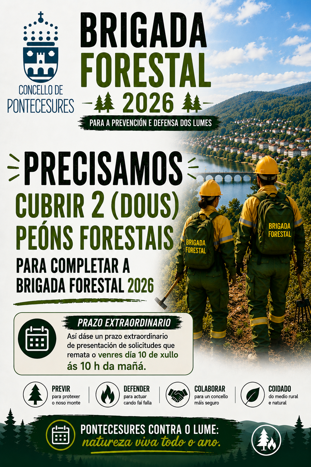 anuncio vacantes 2 peons forestais