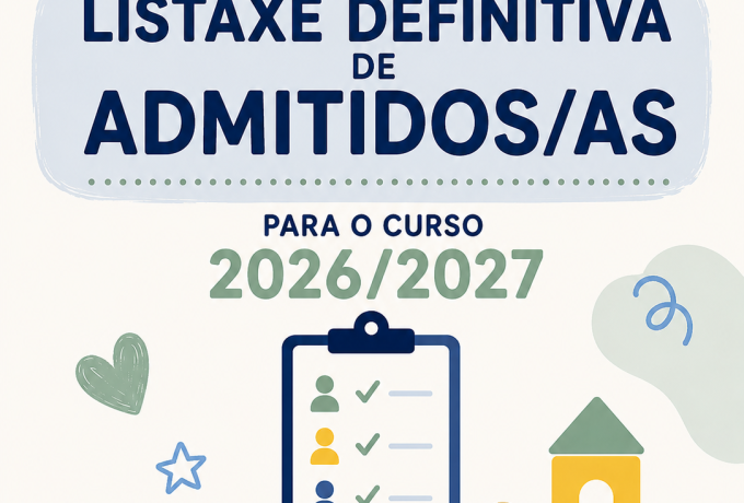LISTAXE DEFINITIVA DO ALUMNADO MATRICULADO E CON PRAZA - CURSO 2026-2027
