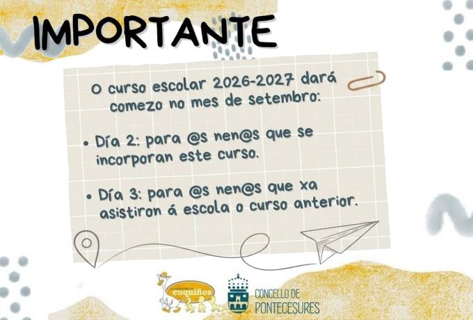 Inicio curso Escola Infantil Municipal