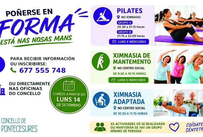 Aberto o prazo de inscrici&oacute;n para actividades deportivas de mantemento