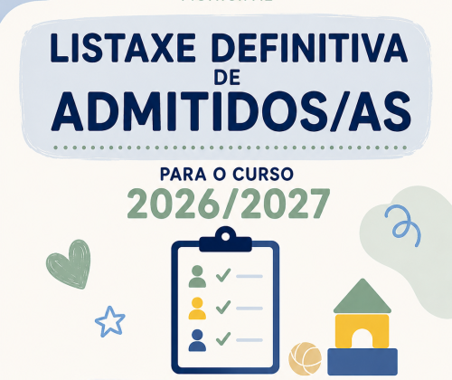 LISTAXE DEFINITIVA DO ALUMNADO MATRICULADO E CON PRAZA - CURSO 2026-2027