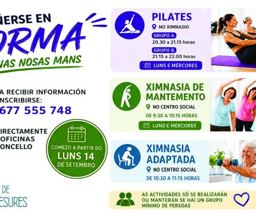 Aberto o prazo de inscrici&oacute;n para actividades deportivas de mantemento